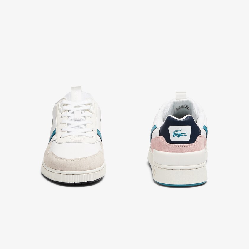 Tenis Lacoste T-Clip Leather and Synthetic Mujer Blancos Turquesa Oscuro | XM9-65556Z5