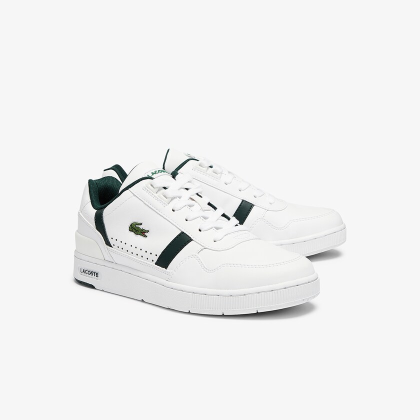 Tenis Lacoste T-Clip Leather and Synthetic Perforated Mujer Blancos | ZL7-16851N4