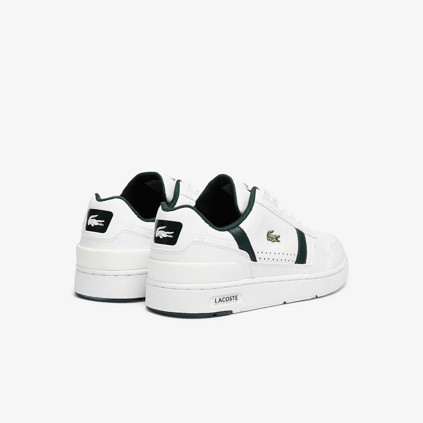 Tenis Lacoste T-Clip Leather and Synthetic Perforated Mujer Blancos | ZL7-16851N4