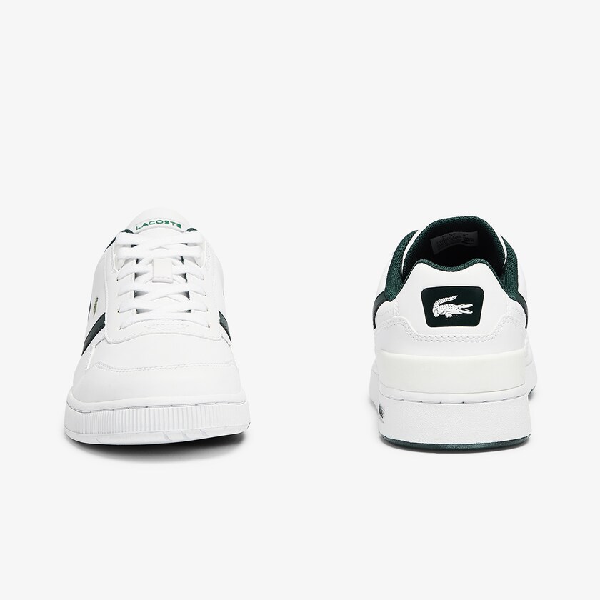 Tenis Lacoste T-Clip Leather and Synthetic Perforated Mujer Blancos | ZL7-16851N4