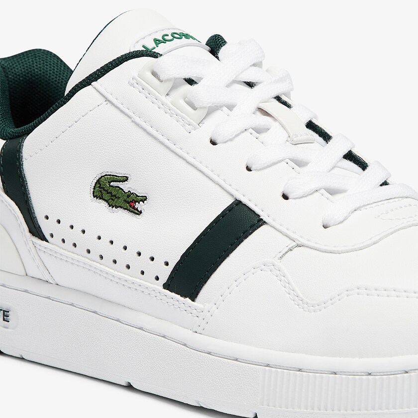 Tenis Lacoste T-Clip Leather and Synthetic Perforated Mujer Blancos | ZL7-16851N4