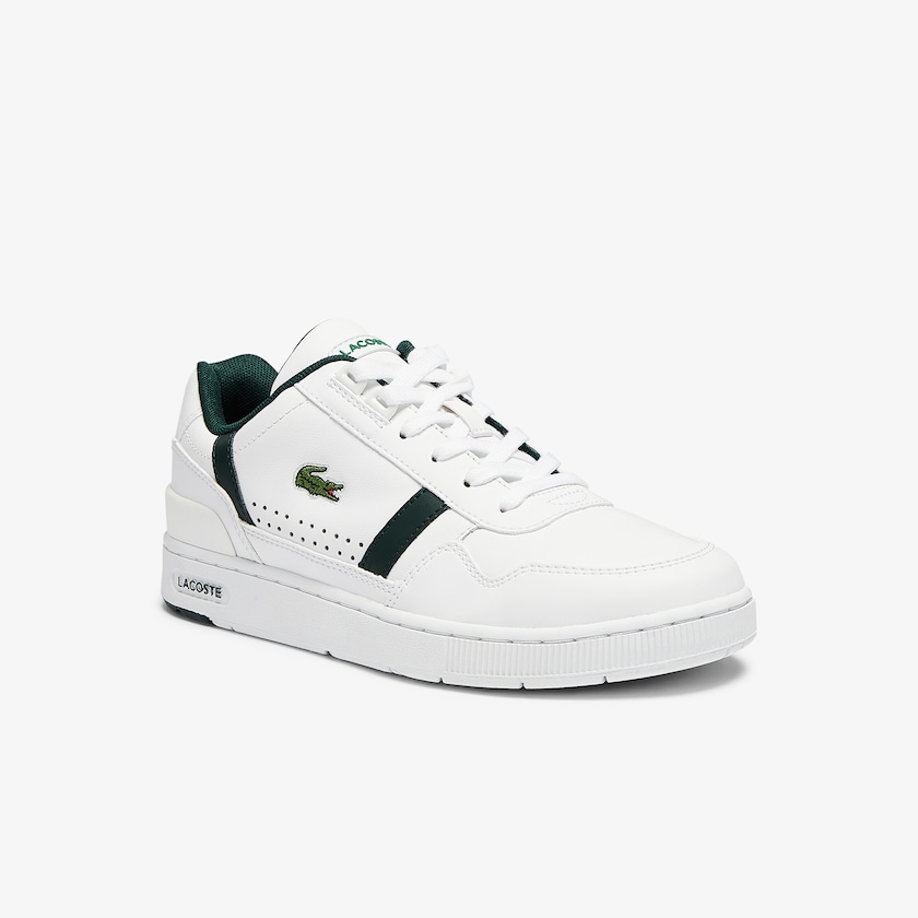 Tenis Lacoste T-Clip Leather and Synthetic Perforated Mujer Blancos | ZL7-16851N4
