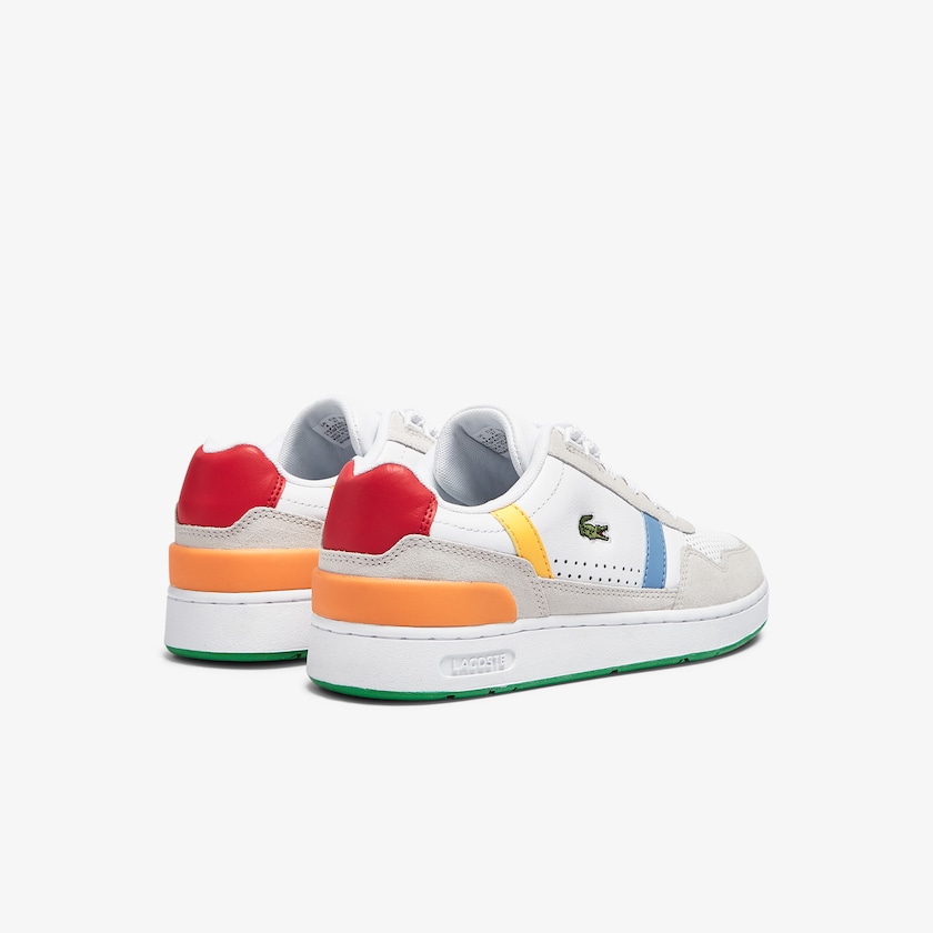 Tenis Lacoste T-Clip Leather x Polaroid Mujer Blancos Verdes | RQ1-92819V7
