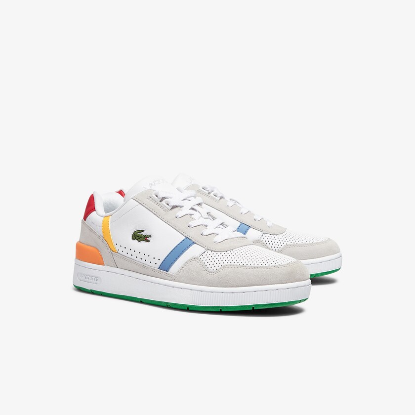 Tenis Lacoste T-Clip x Polaroid Hombre Blancos Verdes | AR3-31263V9