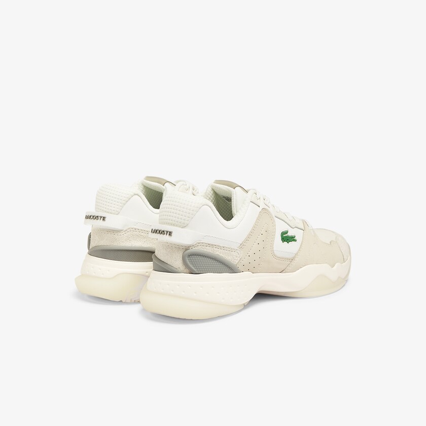 Tenis Lacoste T-Point Leather and Suede Hombre Blancos Blancos | QO1-98869A4
