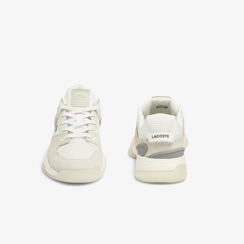 Tenis Lacoste T-Point Nubuck Leather Mujer Beige | BP4-28772Q7