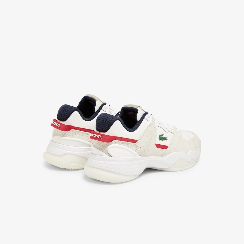 Tenis Lacoste T-Point Nubuck Leather Mujer Blancos Beige | VZ4-39823A8