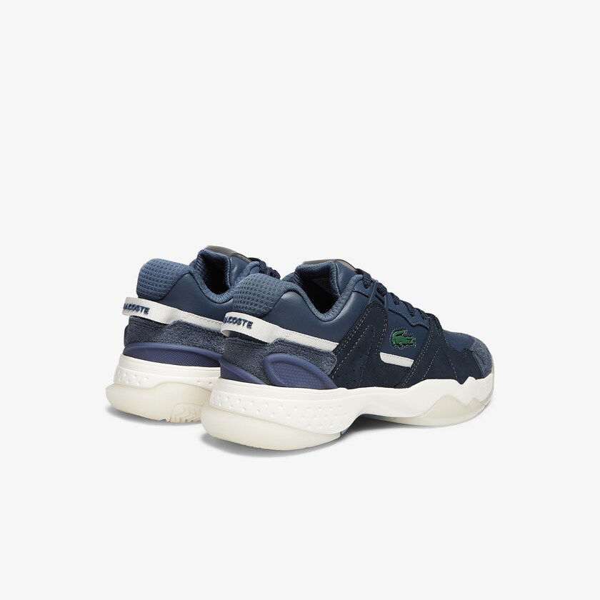Tenis Lacoste T-Point Nubuck Leather Mujer Azul Marino | ND9-27862S1