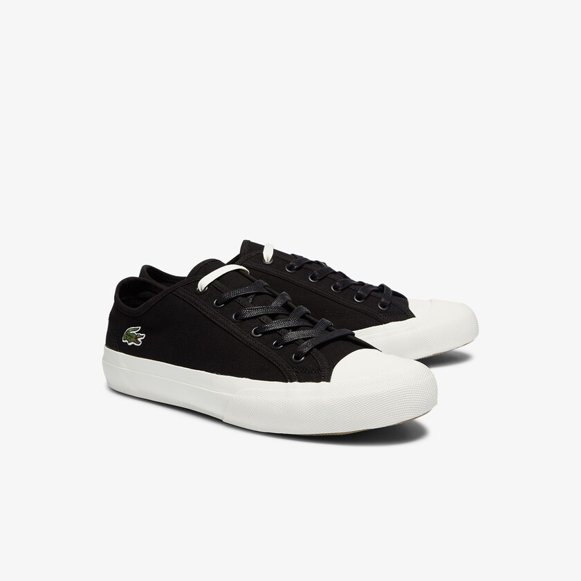 Tenis Lacoste Topskill Cotton Canvas Hombre Negros Grises | SZ2-30193E8