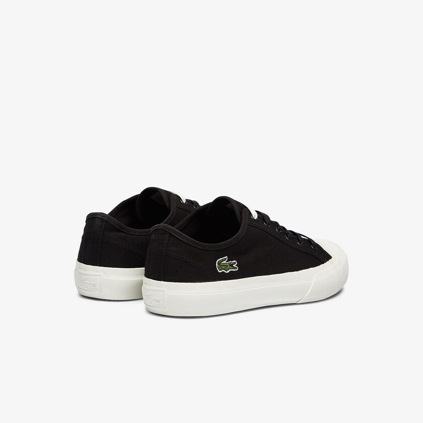 Tenis Lacoste Topskill Cotton Canvas Hombre Negros Grises | SZ2-30193E8