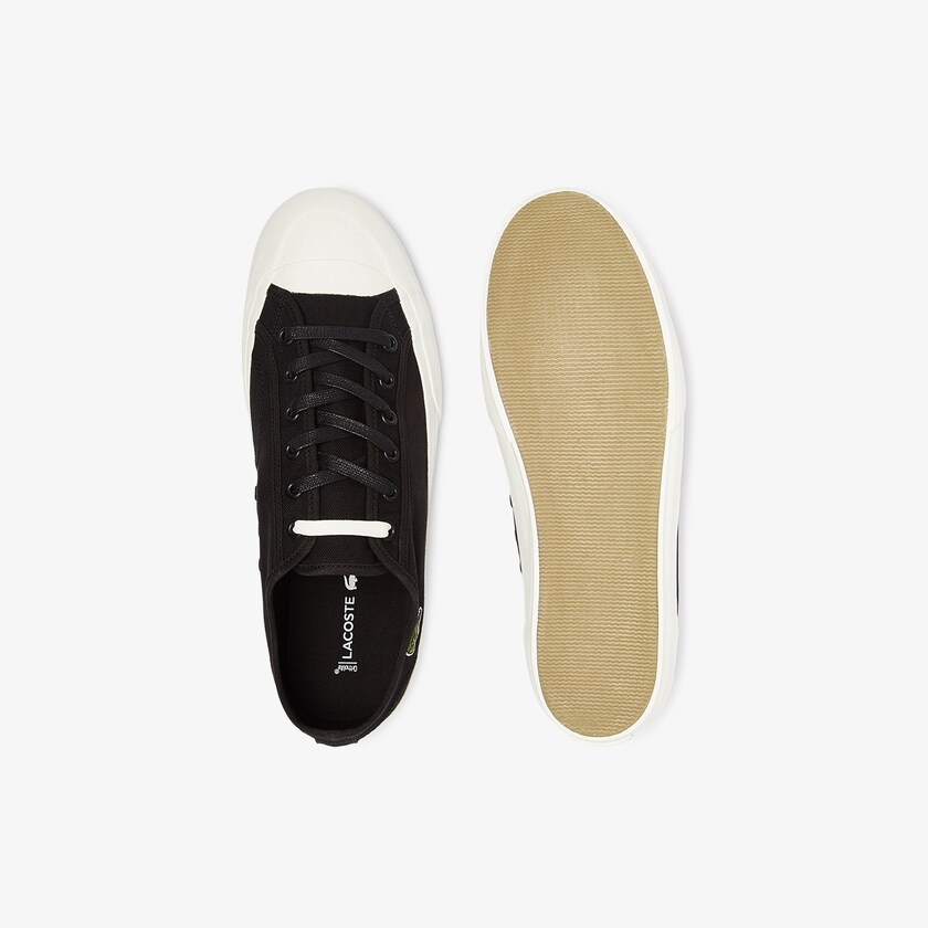 Tenis Lacoste Topskill Cotton Canvas Hombre Negros Grises | SZ2-30193E8