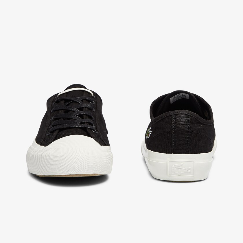 Tenis Lacoste Topskill Cotton Canvas Hombre Negros Grises | SZ2-30193E8