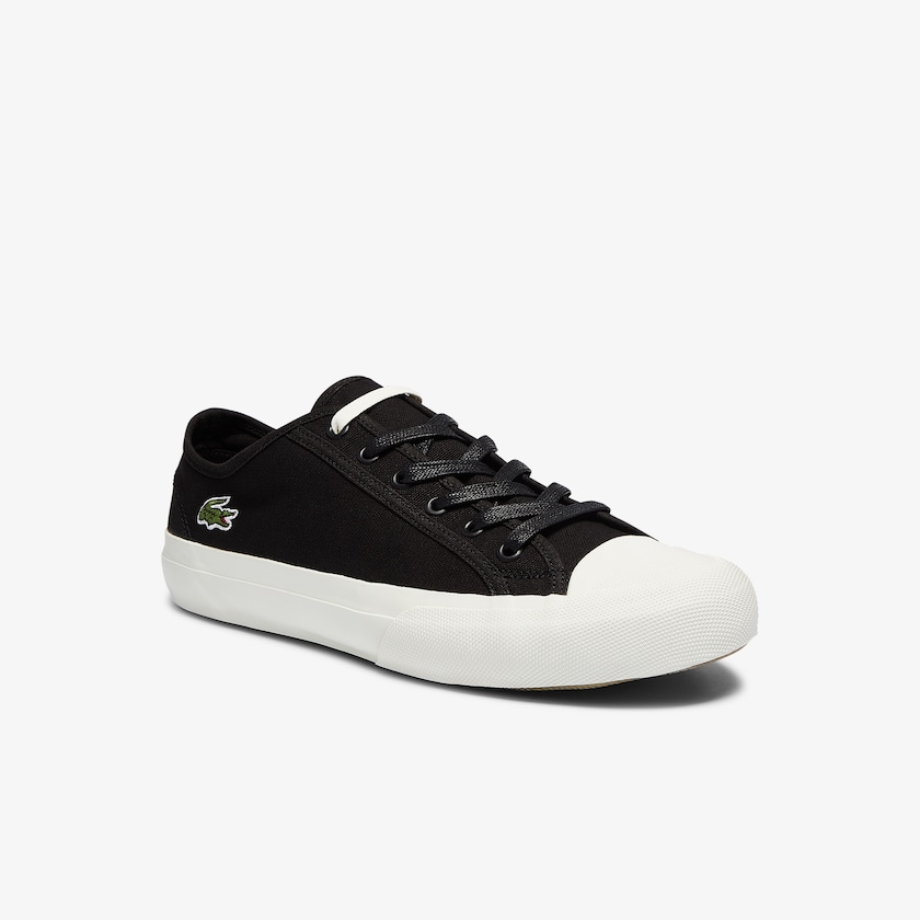 Tenis Lacoste Topskill Cotton Canvas Hombre Negros Grises | SZ2-30193E8