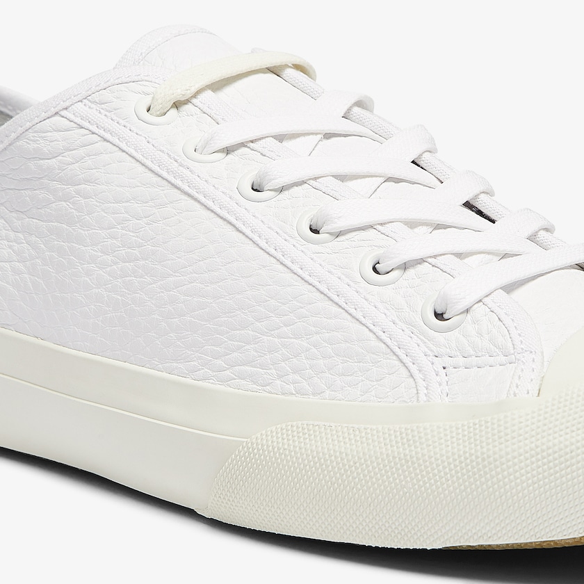 Tenis Lacoste Topskill Leather Hombre Blancos Grises | PM4-65726U2