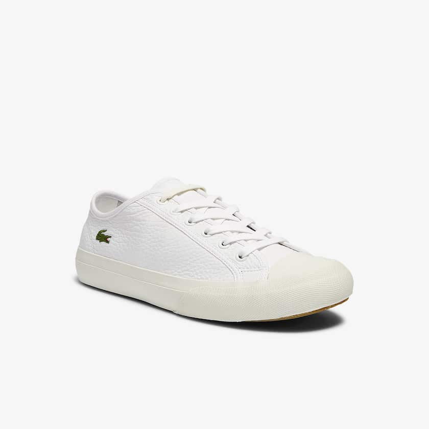 Tenis Lacoste Topskill Leather Hombre Blancos Grises | PM4-65726U2