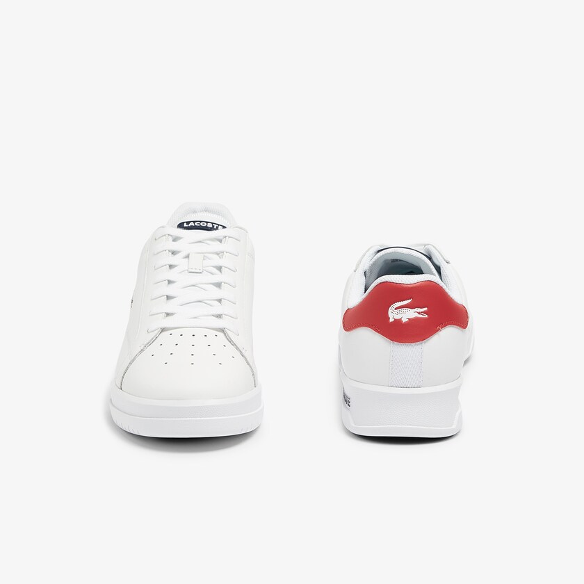 Tenis Lacoste Twin Serve Leather Colour-Pop Hombre Blancos Beige | HX7-48434Q7