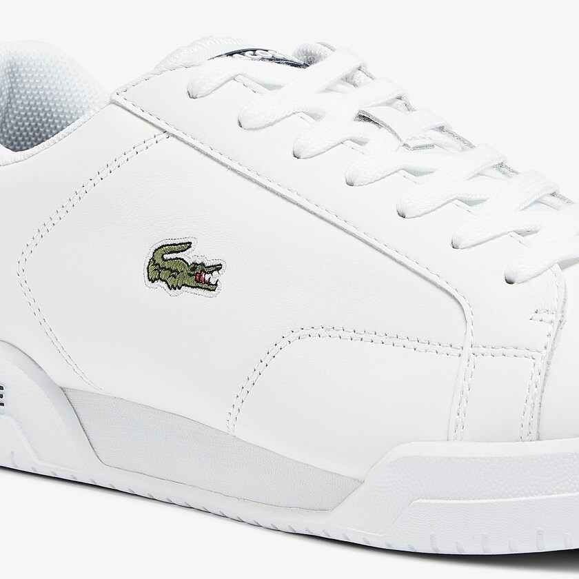 Tenis Lacoste Twin Serve Leather Colour-Pop Hombre Blancos Beige | HX7-48434Q7