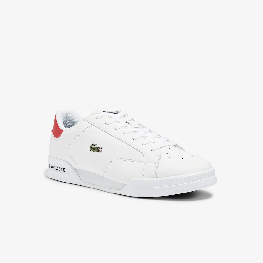 Tenis Lacoste Twin Serve Leather Colour-Pop Hombre Blancos Beige | HX7-48434Q7