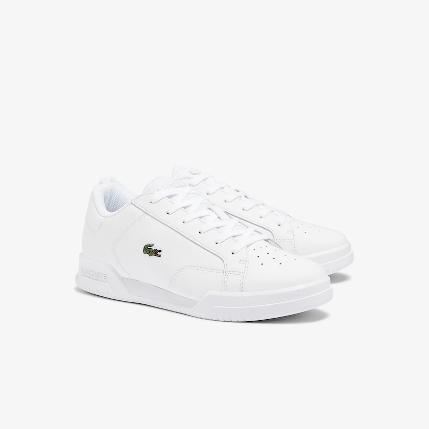 Tenis Lacoste Twin Serve Leather Cupsole Mujer Blancos | JW8-34013Q9