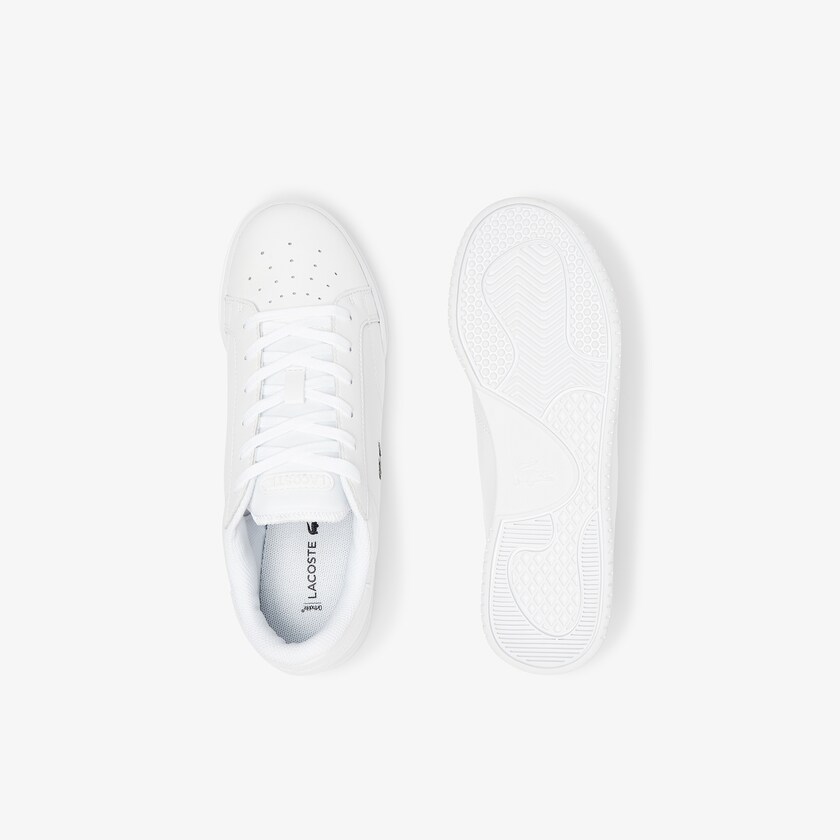 Tenis Lacoste Twin Serve Leather Cupsole Mujer Blancos | JW8-34013Q9
