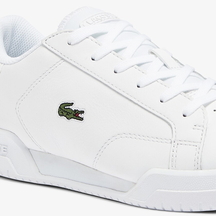 Tenis Lacoste Twin Serve Leather Cupsole Mujer Blancos | JW8-34013Q9
