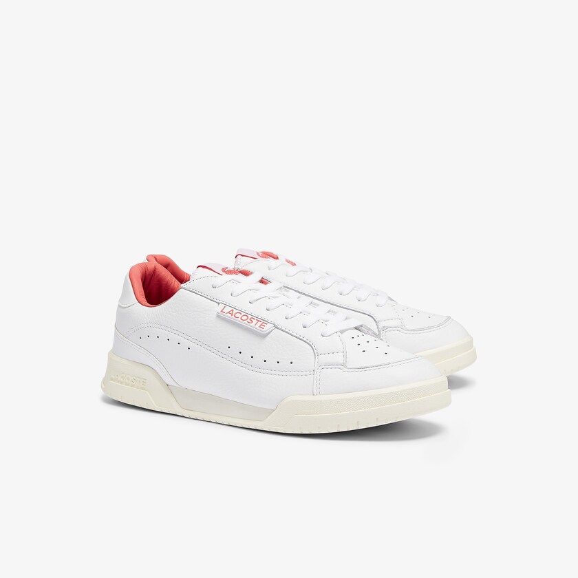 Tenis Lacoste Twin Serve Luxe Leather Hombre Blancos Beige | OG2-82278I2