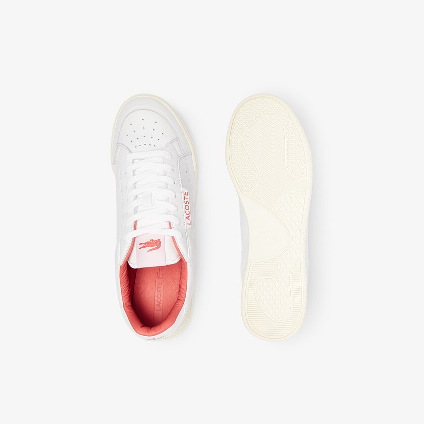 Tenis Lacoste Twin Serve Luxe Leather Hombre Blancos Beige | OG2-82278I2