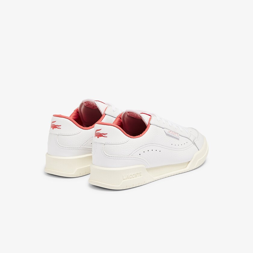 Tenis Lacoste Twin Serve Luxe Leather and Synthetic Mujer Blancos Beige | LX9-37553W7