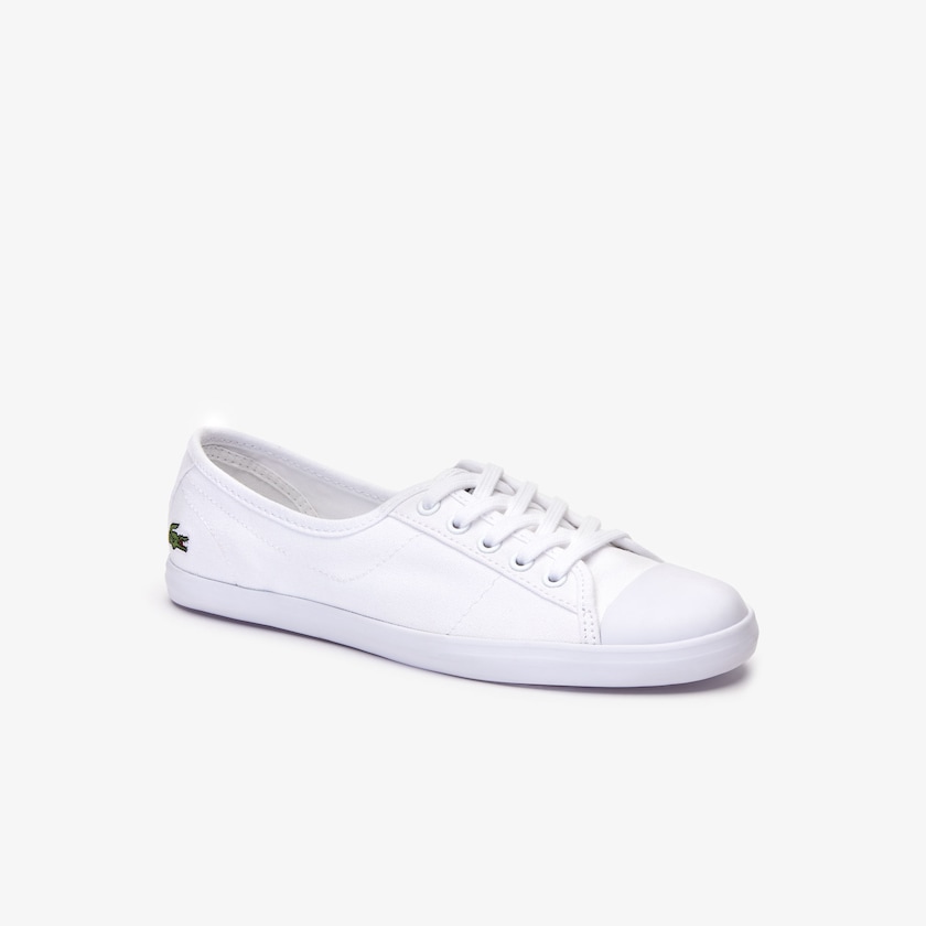 Tenis Lacoste Ziane Canvas Mujer Blancos | LO9-19941T8