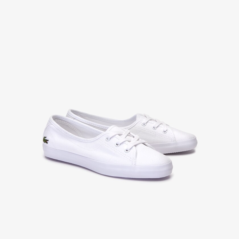 Tenis Lacoste Ziane Chunky Canvas Mujer Blancos | HO8-92379H5