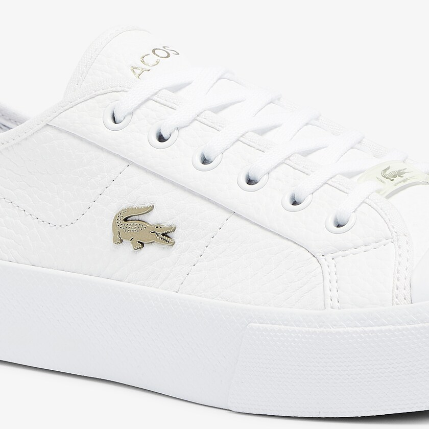 Tenis Lacoste Ziane Plus Grand Leather Mujer Blancos Blancos | HE2-44694E5