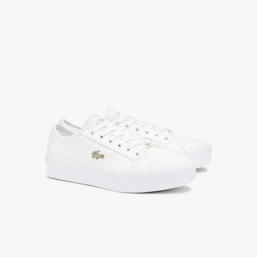 Tenis Lacoste Ziane Plus Grand Leather Mujer Blancos | WI9-52225G3