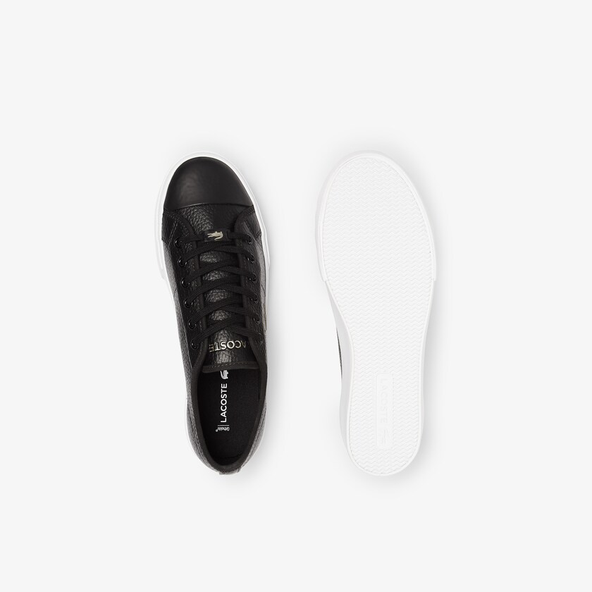 Tenis Lacoste Ziane Plus Grand Leather Mujer Negros Blancos | BD8-49814Y1