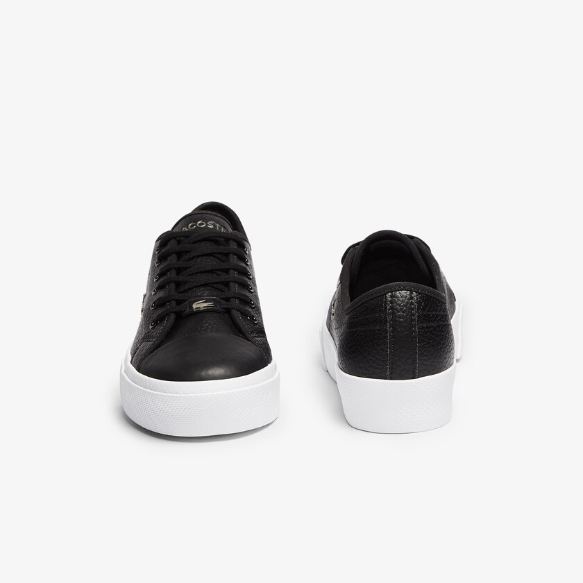 Tenis Lacoste Ziane Plus Grand Leather Mujer Negros Blancos | BD8-49814Y1