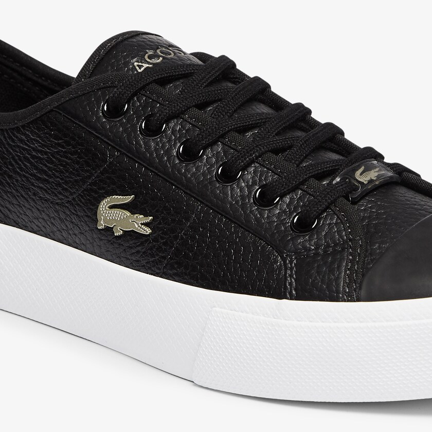 Tenis Lacoste Ziane Plus Grand Leather Mujer Negros Blancos | BD8-49814Y1