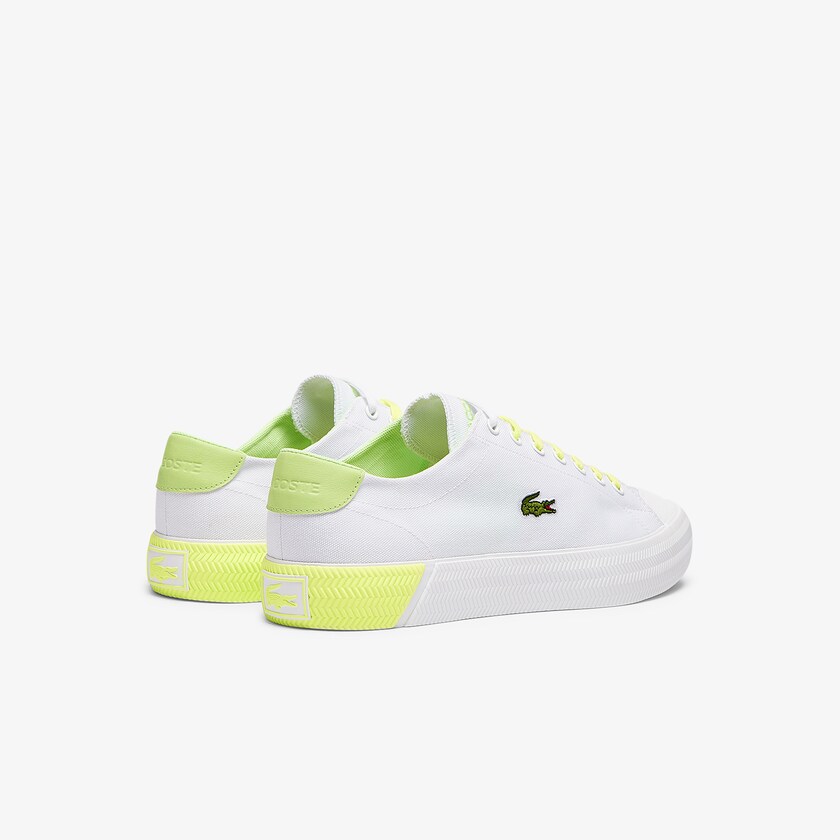 Tenis Lona Lacoste Gripshot Canvas and Leather Hombre Blancos Amarillos Claro | FV3-19601Q3