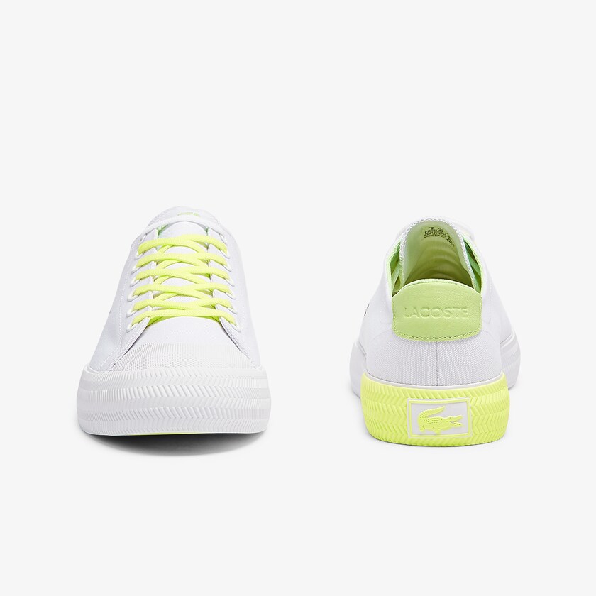 Tenis Lona Lacoste Gripshot Canvas and Leather Hombre Blancos Amarillos Claro | FV3-19601Q3