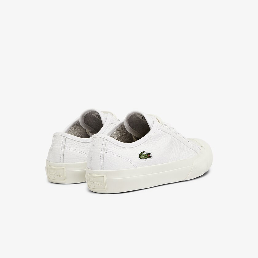 Tenis Lona Lacoste Topskill Leather Mujer Blancos Grises | NG2-73427A1