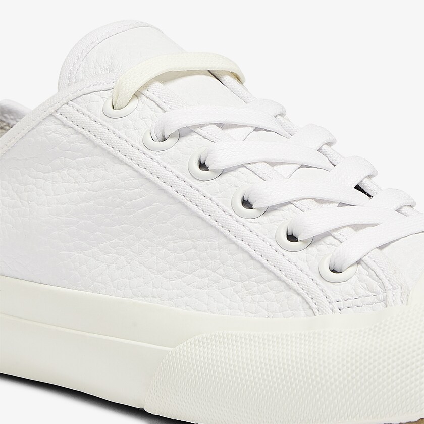Tenis Lona Lacoste Topskill Leather Mujer Blancos Grises | NG2-73427A1
