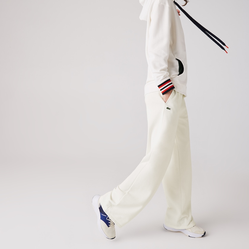 Pantalones Deportivos Lacoste Cotton Fleece Mujer Blancos | RM1-73337Y0