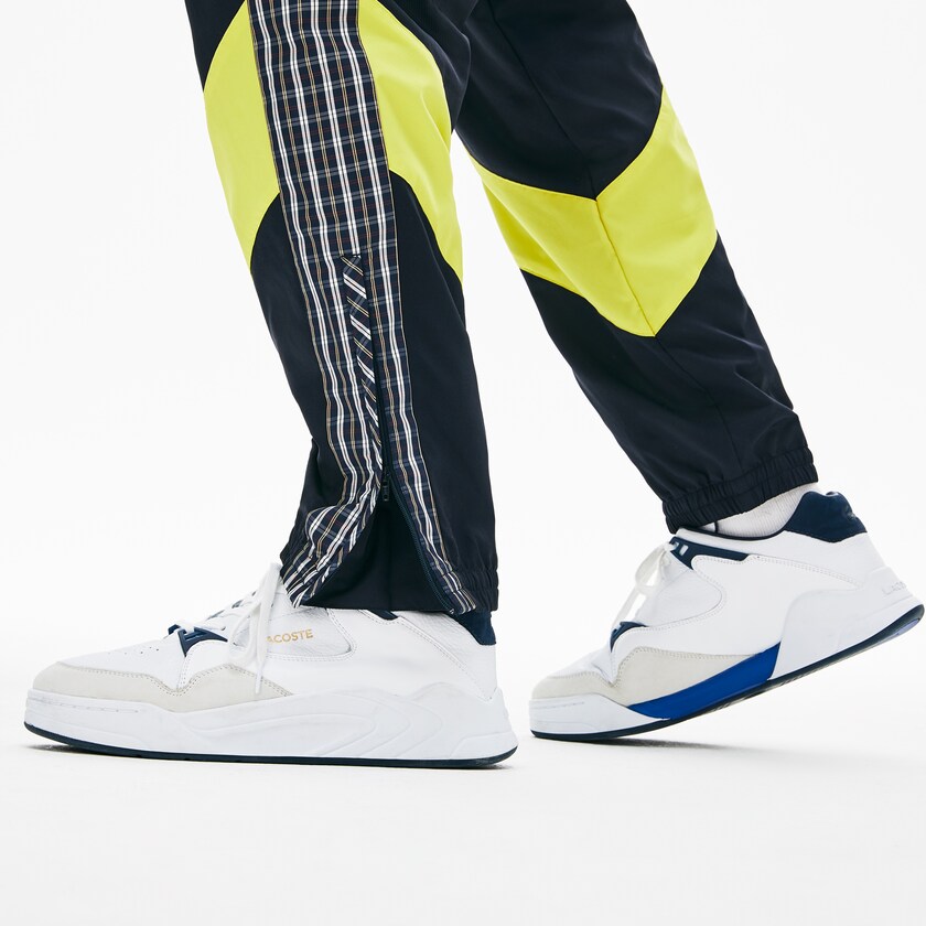 Pantalones Deportivos Lacoste LIVE Patchwork Hombre Azules Amarillos Blancos | BB3-07860G8