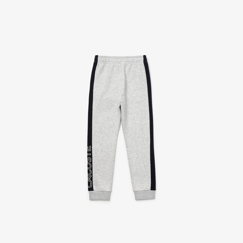 Pantalones Deportivos Lacoste Niños Grises Azul Marino Azules Blancos SPORT Colorblock Fleece CF2-60486J9