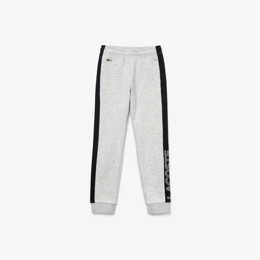 Pantalones Deportivos Lacoste Niños Grises Azul Marino Azules Blancos SPORT Colorblock Fleece CF2-60486J9