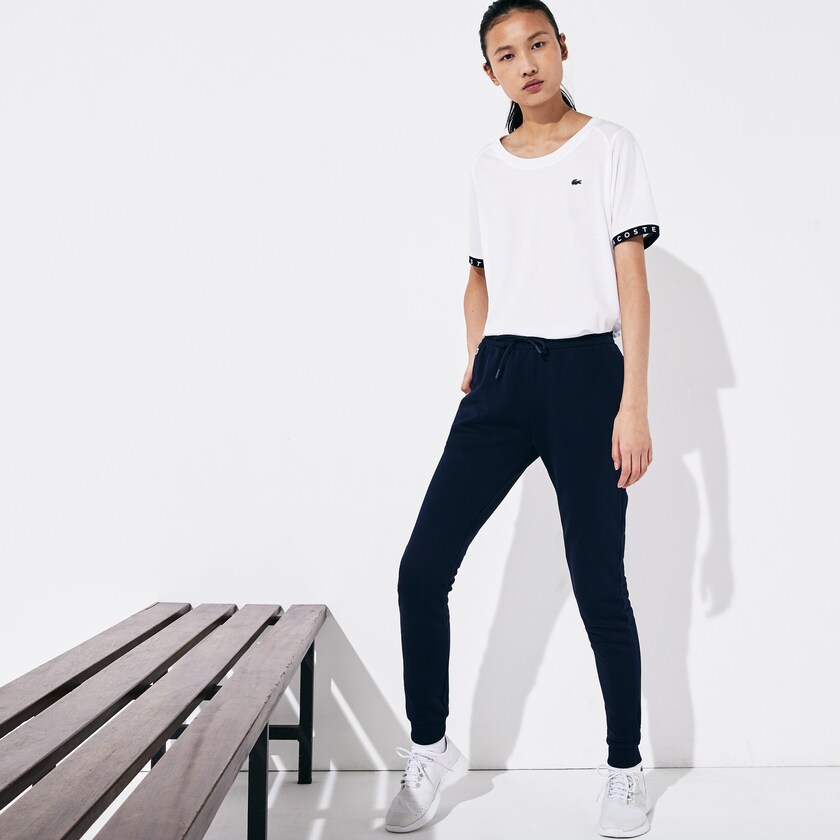 Pantalones Deportivos Lacoste SPORT Tennis Fleece Mujer Azul Marino Azules | HZ4-03310T5