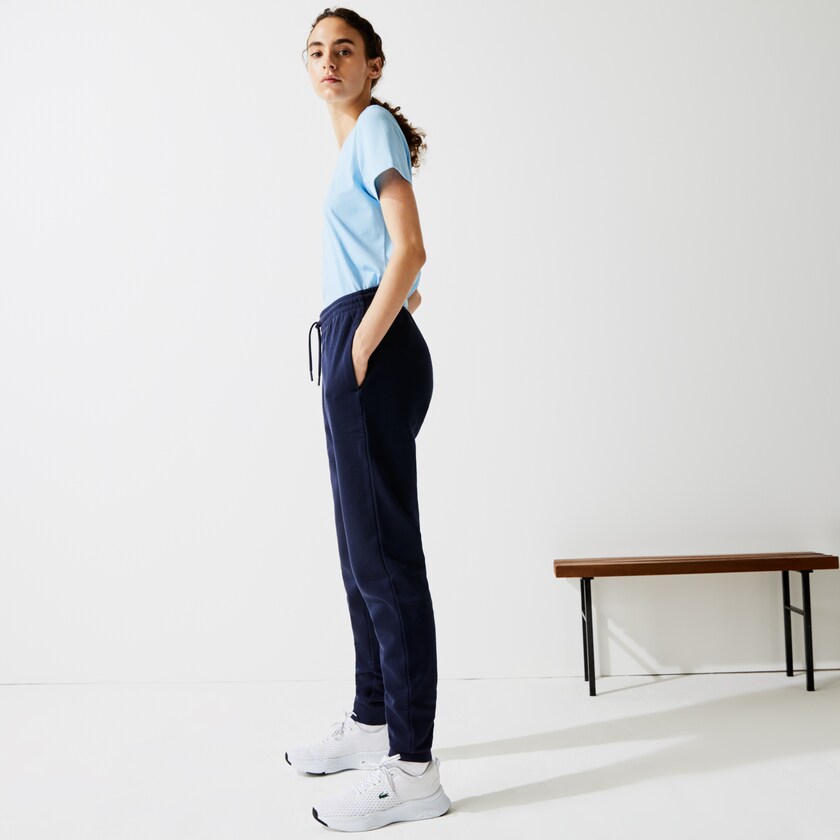 Pantalones Deportivos Lacoste SPORT Tennis Fleece Mujer Azul Marino Azules | HZ4-03310T5