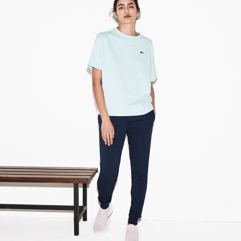 Pantalones Deportivos Lacoste SPORT Tennis Fleece Mujer Azul Marino Azules | HZ4-03310T5