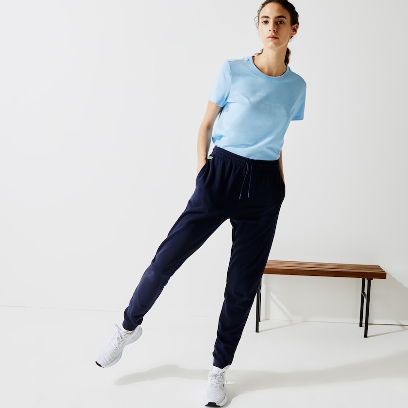 Pantalones Deportivos Lacoste SPORT Tennis Fleece Mujer Azul Marino Azules | HZ4-03310T5