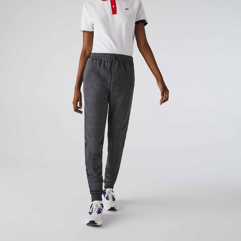 Pantalones Deportivos Lacoste SPORT Tennis Fleece Mujer Grises | VY3-30543V2
