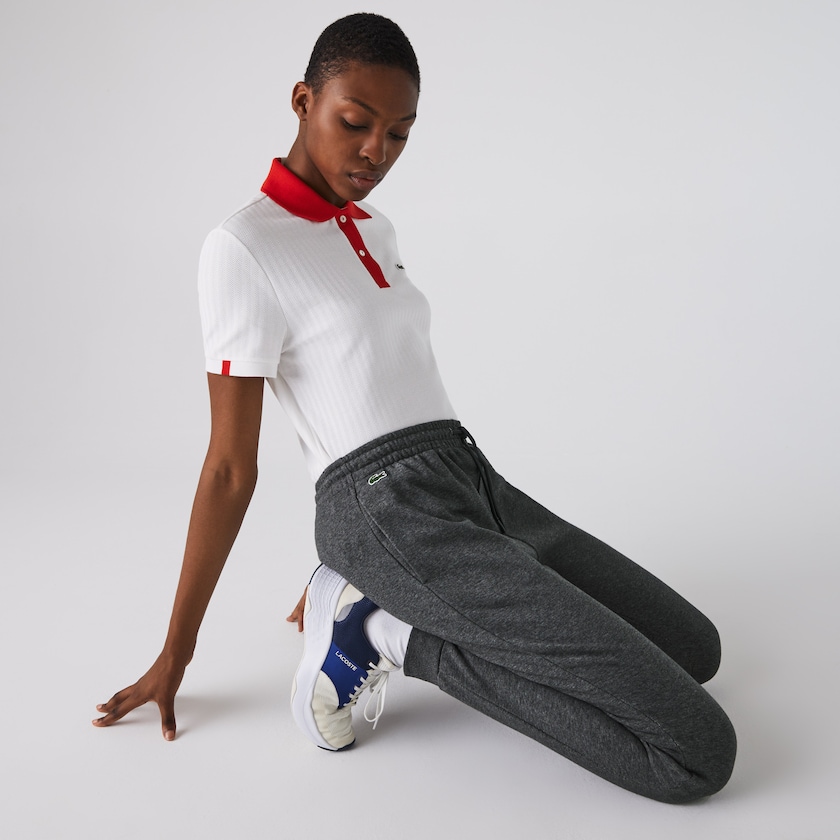 Pantalones Deportivos Lacoste SPORT Tennis Fleece Mujer Grises | VY3-30543V2