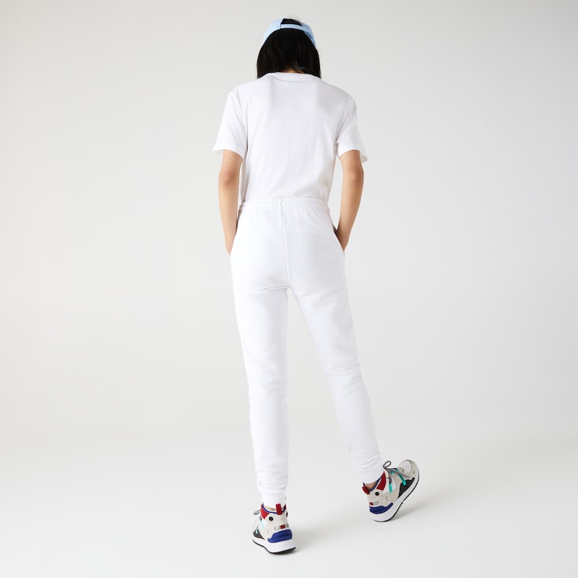 Pantalones Deportivos Lacoste SPORT Tennis Fleece Mujer Blancos | MO0-66726U9